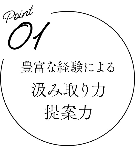 豊富な経験による汲み取り力、提案力